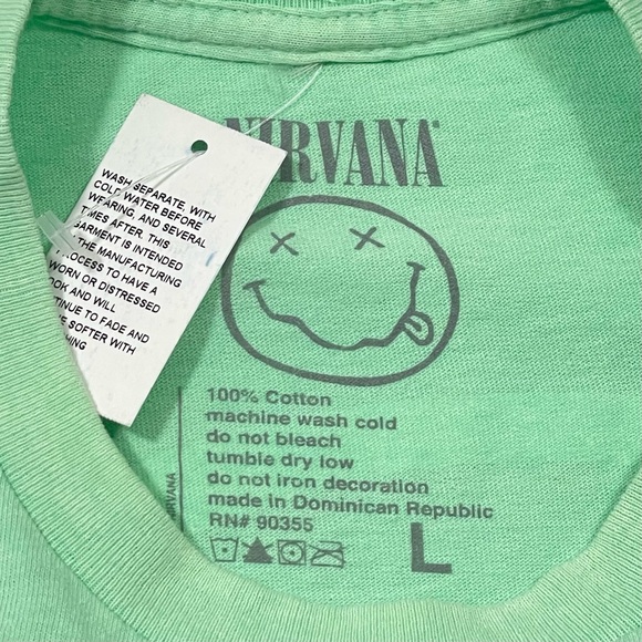 Nirvana Size L Green Tee (Retail Price $35) - Picture 5 of 5